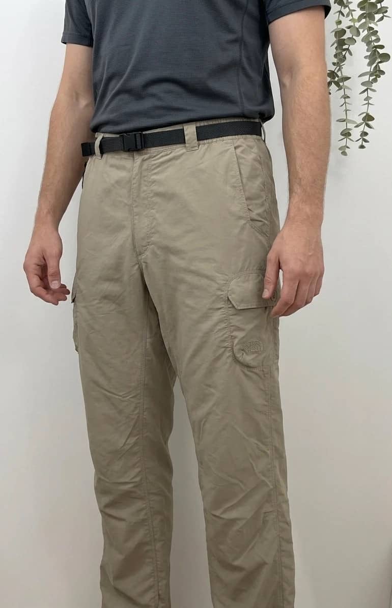 Pantalon cargo randonnée The North Face beige taille M avec ceinture - FP2607146