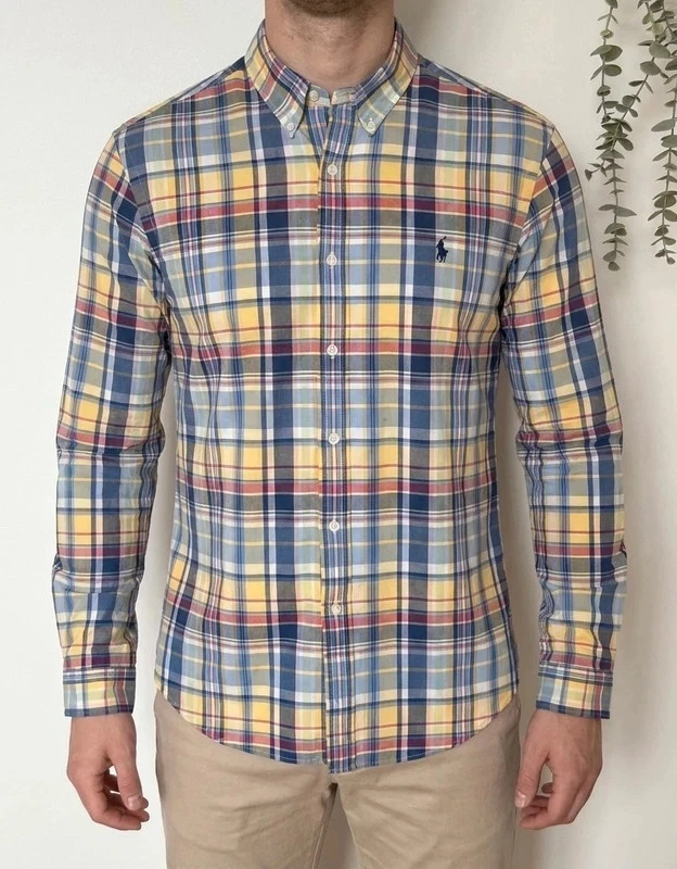 Chemise slim fit Polo Ralph Lauren à carreaux multicolores taille L - DN26096